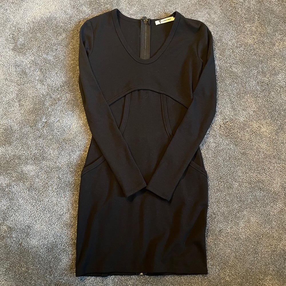 T by ALEXANDER WANG BLACK STRETCH DRESS